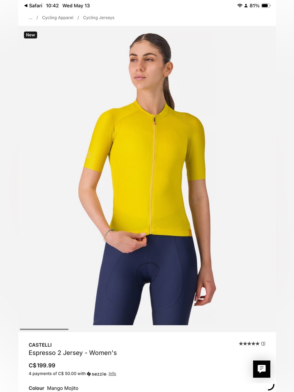 Final Price- No Offers! Castelli Women's Short Sleeve Cycling Jersey in Orange